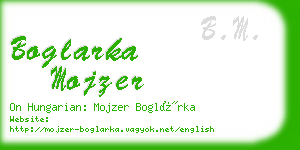 boglarka mojzer business card